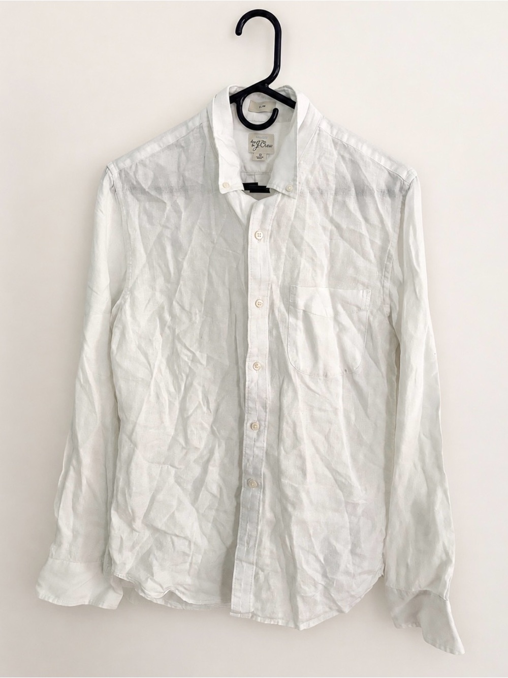 J. Crew Baird Mcnutt White Irish Linen Shirt Small